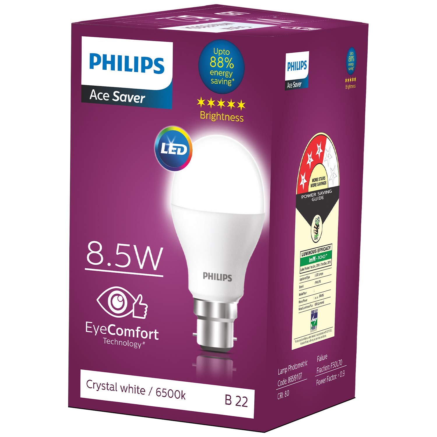 Dolke tæt Gud Philips 8.5-Watt Standard B22 LED Bulb (Cool Day White) – easeycart